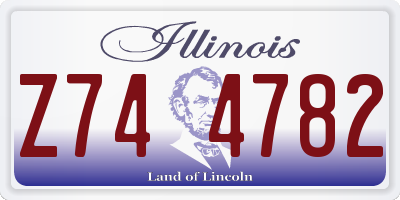IL license plate Z744782