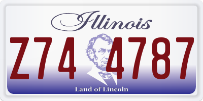 IL license plate Z744787