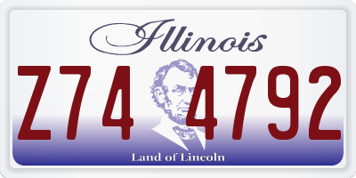 IL license plate Z744792