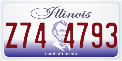 IL license plate Z744793