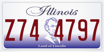 IL license plate Z744797