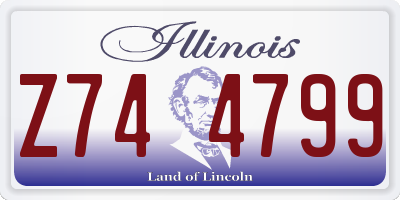 IL license plate Z744799