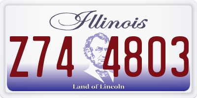 IL license plate Z744803