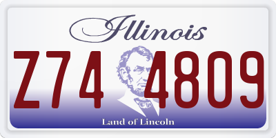 IL license plate Z744809