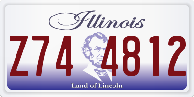 IL license plate Z744812