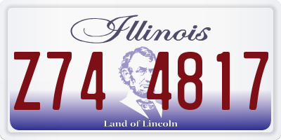 IL license plate Z744817