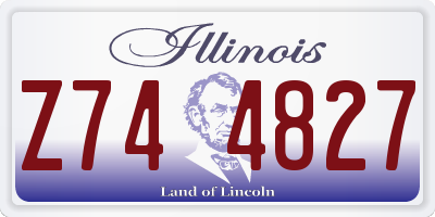 IL license plate Z744827