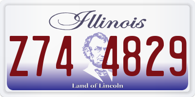 IL license plate Z744829