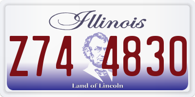 IL license plate Z744830