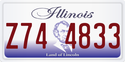 IL license plate Z744833