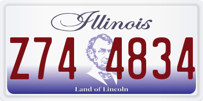 IL license plate Z744834