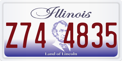 IL license plate Z744835