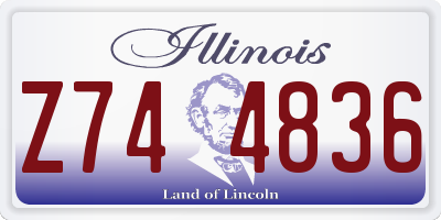 IL license plate Z744836