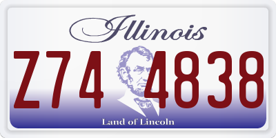IL license plate Z744838