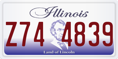 IL license plate Z744839