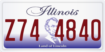 IL license plate Z744840