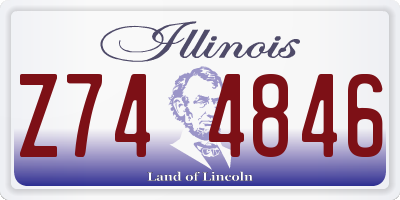 IL license plate Z744846