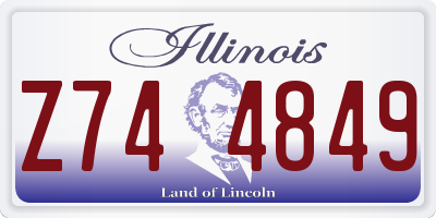IL license plate Z744849