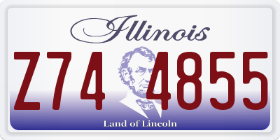 IL license plate Z744855