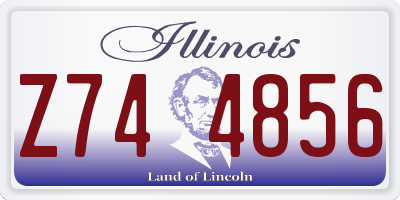 IL license plate Z744856