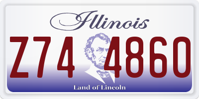 IL license plate Z744860