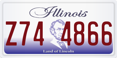 IL license plate Z744866