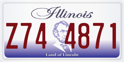 IL license plate Z744871
