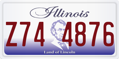 IL license plate Z744876