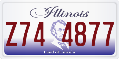 IL license plate Z744877