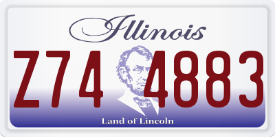 IL license plate Z744883