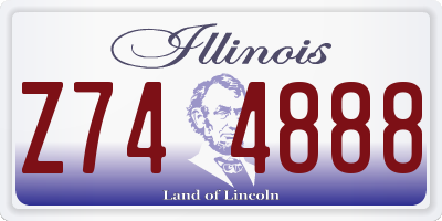 IL license plate Z744888