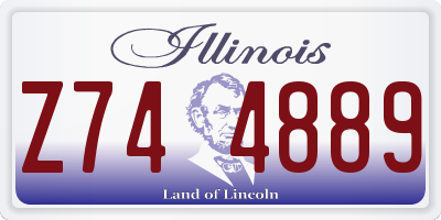 IL license plate Z744889