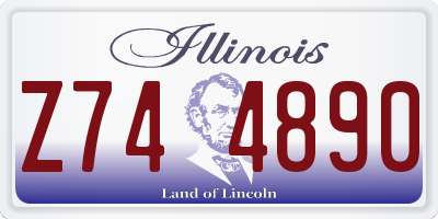 IL license plate Z744890