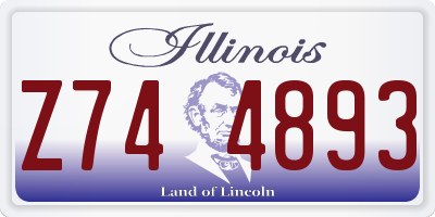 IL license plate Z744893