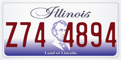 IL license plate Z744894