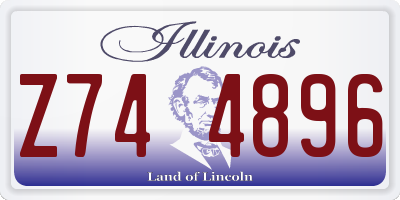 IL license plate Z744896