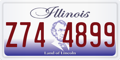 IL license plate Z744899