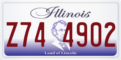 IL license plate Z744902