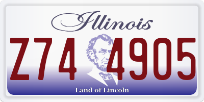 IL license plate Z744905