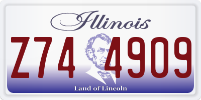 IL license plate Z744909
