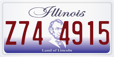 IL license plate Z744915
