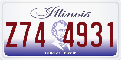 IL license plate Z744931