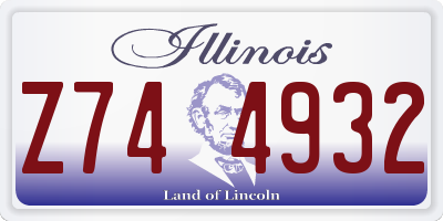 IL license plate Z744932