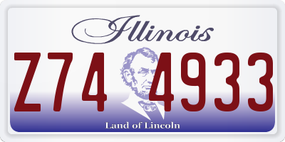 IL license plate Z744933