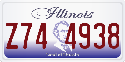 IL license plate Z744938