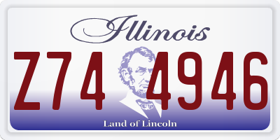 IL license plate Z744946