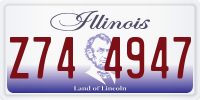 IL license plate Z744947