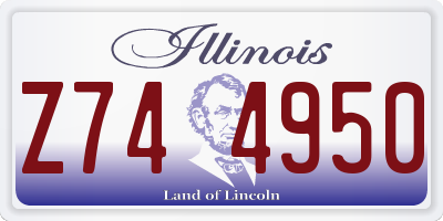 IL license plate Z744950