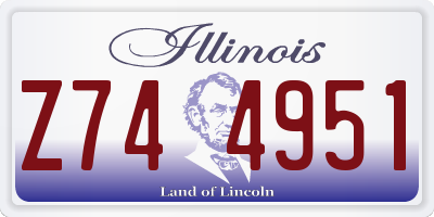 IL license plate Z744951