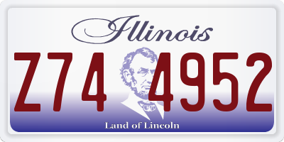 IL license plate Z744952